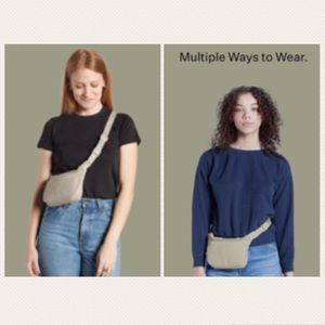 Casual Crossbody Belt Bag - Beige